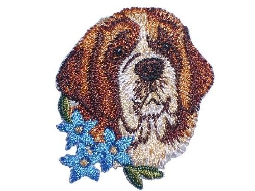 alles-meine.de GmbH Bernhardiner 4,3 cm * 4,9 cm Bügelbild Aufnäher Hund Applikation Haustier Bauernhof von alles-meine.de GmbH