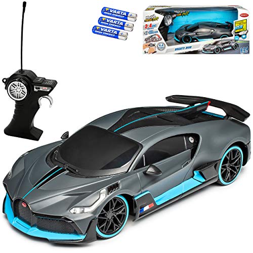 alles-meine.de GmbH Bugatti Chiron Divo Coupe Grau Version Ab 2018 2.4 GHz RC Funkauto - inklusive Akku Batterien - sofort startklar 1/24 Modell Auto von alles-meine.de GmbH