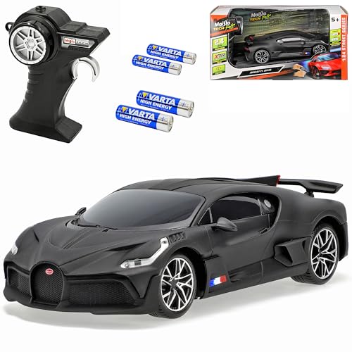 alles-meine.de GmbH Bugatti Chiron Divo Coupe Matt Schwarz Version Ab 2018 2.4 GHz RC Funkauto - inklusive Akku Batterien - sofort startklar 1/24 Modell Auto mit individiuellem W.. von alles-meine.de GmbH