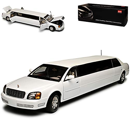 alles-meine.de GmbH Cadilac Deville Stretch Limousine Weiss 1999-2005 1/18 Sun Star Modell Auto mit individiuellem Wunschkennzeichen von alles-meine.de GmbH