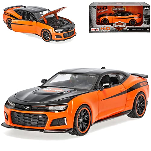 alles-meine.de GmbH Chevrolet Camaro Coupe ZL1 Orange mit Schwarz Harley Davidson Edition 6. Generation Ab 2015 Version Ab 2017 1/24 M*a*i*s*t*o Modell Auto mit individiuellem Wu.. alles-meine.de GmbH Chevrolet Camaro Coupe ZL1 Orange mit Schwarz Harley Davidson Edition 6. Generation Ab 2015 Version Ab 2017 1/24 M*a*i*s*t*o Modell Auto mit individiuellem Wu.. von alles-meine.de GmbH