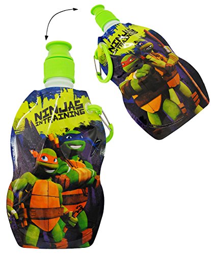 alles-meine.de GmbH FALT Trinkflasche/Trinkbeutel - Teenage Mutant Ninja Turtles - auslaufsicher - flexibel zum Falten/Verkleinern - 500 ml Flüssigkeit - Campingflasche /.. von alles-meine.de GmbH