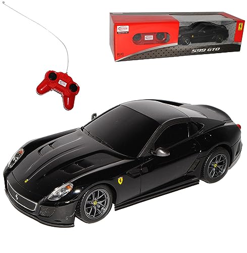 alles-meine.de GmbH Ferrari 599 GTO Coupe Schwarz 2006-2013 RC Funkauto 1/24 Modell Auto mit individiuellem Wunschkennzeichen von alles-meine.de GmbH