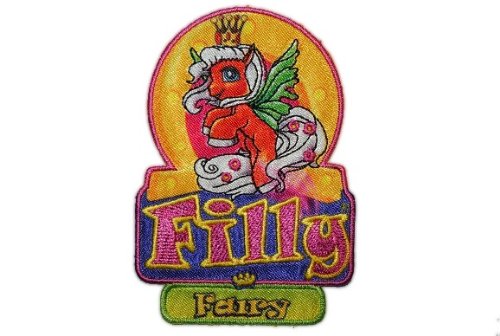 alles-meine.de GmbH Filly Fairy Logo 5,8 cm * 8,3 cm Bügelbild Aufnäher Applikation - Pferd Einhorn - Pferde Einhornmotiv bunt Flügel von alles-meine.de GmbH