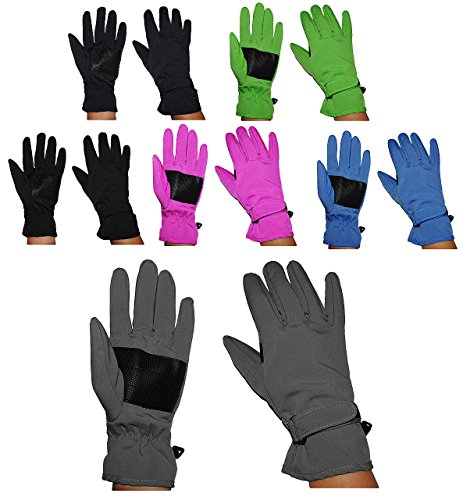 alles-meine.de GmbH Fingerhandschuhe Softshell dunkel blau - Thermo gefüttert mit Fleece - Größe: 10 bis 15 Jahre - wasserdicht + atmungsaktiv Soft Shell/dünner Thermoh.. von alles-meine.de GmbH