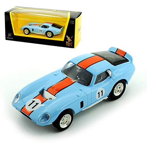 alles-meine.de GmbH Ford Shelby Cobra Daytona Nr 11 Blau mit Orange 1964-1965 1/43 Yatming Modell Auto mit individiuellem Wunschkennzeichen von alles-meine.de GmbH