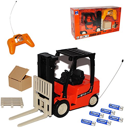 alles-meine.de GmbH Gabelstapler mit beweglichen Hubarm und Zubehör 27 MHz RC Funkauto - inklusive Batterien - sofort startklar 1/14 New Ray Modell Auto mit individiuellem Wunsch.. von alles-meine.de GmbH