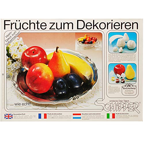 alles-meine.de GmbH Gips gießen - Formen - Bastelset/Malset - Früchte & Obst zum Dekorieren - Schipper - Malen Banane Apfel Birne Zwetschgen Pfirsich Stillleben - wie echt von alles-meine.de GmbH