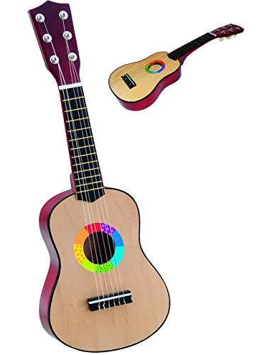 alles-meine.de GmbH Gitarre aus Holz - 6 Saiten - stimmbar - Konzertgitarre - Klassik - BRAUN/Natur Farben - haltbare Nylonsaiten - 54 cm - akustische - Kindergitarre/SPI.. von alles-meine.de GmbH