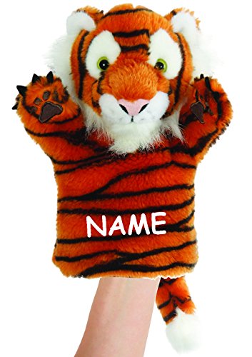 alles-meine.de GmbH Handpuppe/Handspielpuppe - Tiger/Löwe - incl. Name - Arme beweglich - superweich - Handpuppen Kasperletheater - Stofftier/Zootier - Plüschtier - Kus.. von alles-meine.de GmbH