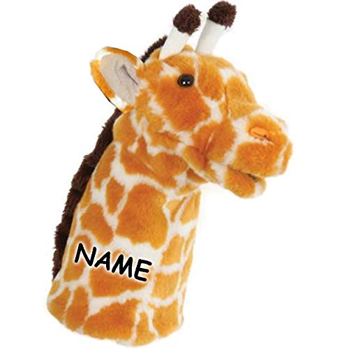 alles-meine.de GmbH Handpuppe - Giraffe/Okapi - inkl. Name - Plüsch - 29 cm - Handspielpuppe - Stoffpuppe - Zootier Zootiere/Tiere Afrika Wildtier - superweich - Handpuppen K.. von alles-meine.de GmbH