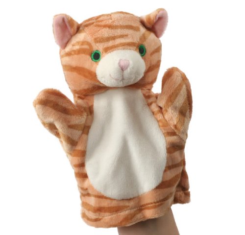 alles-meine.de GmbH Handpuppe - Katze Kätzchen/Kater orange Tier - Haustier Bauernhof Handspielpuppe - Plüschtier & Kuscheltier für Kinder & Erwachsene von alles-meine.de GmbH