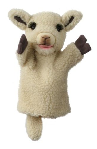 alles-meine.de GmbH Handpuppe - Schaf weiß Lamm Bock Zibbe Tier Haustier Bauernhof Ostern/Handspielpuppe - Kuscheltier - für Kinder & Erwachsene von alles-meine.de GmbH