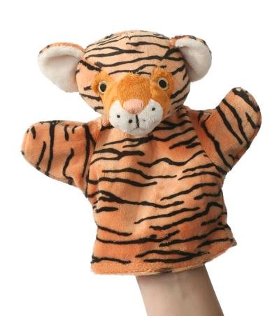 alles-meine.de GmbH Handpuppe Tiger - Löwe Afrika Zoo/Zootier Tier - Wildtier Handspielpuppe - Plüschtier & Kuscheltier für Kinder & Erwachsene von alles-meine.de GmbH