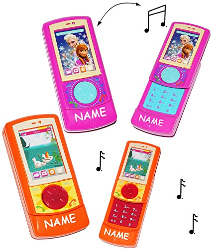 alles-meine.de GmbH Handy mit Sound & Musik - Frozen/die Eiskönigin - incl. Name - Auto Spielzeughandy/Kinderhandy - für Kinder/Jungen & Mädchen - Spielzeugtelefon - Sm.. von alles-meine.de GmbH