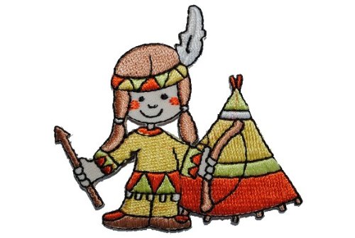 alles-meine.de GmbH Indianer 6,5 cm * 6 cm Bügelbild Aufnäher Applikation mit IndianerZelt Tipi alles-meine.de GmbH Indianer 6,5 cm * 6 cm Bügelbild Aufnäher Applikation mit IndianerZelt Tipi von alles-meine.de GmbH