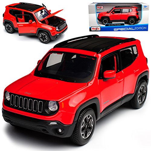 alles-meine.de GmbH Jeep Renegade SUV Rot Ab 2014 1/24 Modell Auto mit individiuellem Wunschkennzeichen von alles-meine.de GmbH