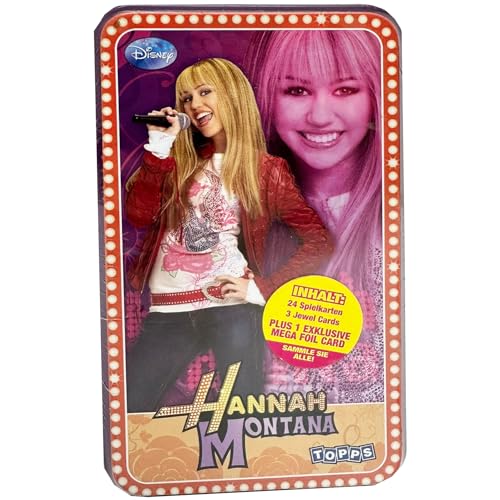 alles-meine.de GmbH Kartenspiel - Sammelkarten - Spielkarten - Hannah Montana - Miley Cyrus - Sammelbox Metallbox Spielset Jewel Cards Booster - Sammelbox Box Booster von alles-meine.de GmbH