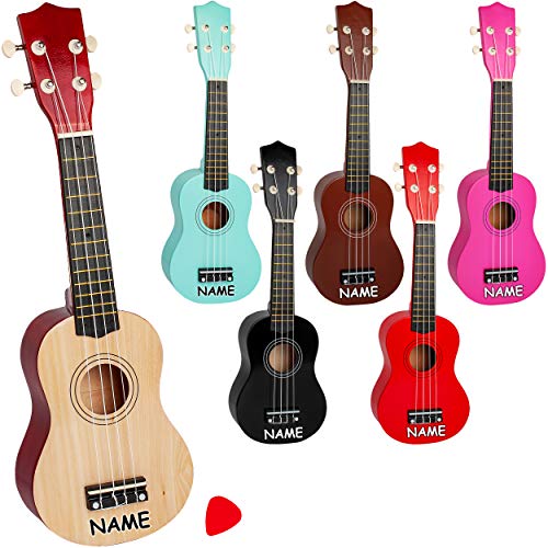 alles-meine.de GmbH Kinder - Gitarre/Ukulele - aus Holz - Motiv & Farbwahl - bunt - inkl. Name - hochwertige Konzertgitarre - 55 cm - Klassik - akustische - Kindergitarre - mit.. von alles-meine.de GmbH