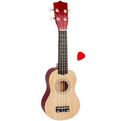 alles-meine.de GmbH Kinder - Gitarre/Ukulele - aus Holz - Motiv & Farbwahl - hell braun - hochwertige Konzertgitarre - 55 cm - Klassik - akustische - Kindergitarre - mit Plektr.. von alles-meine.de GmbH