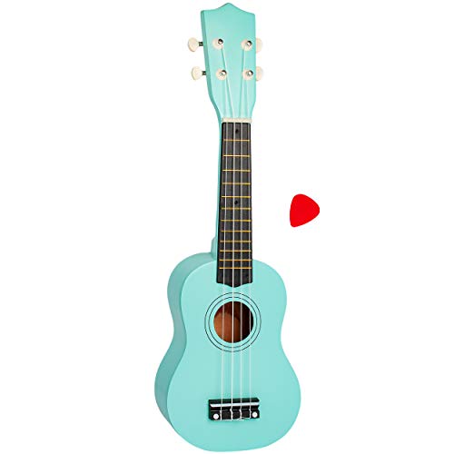 alles-meine.de GmbH Kinder - Gitarre/Ukulele - aus Holz - Motiv & Farbwahl - türkis blau - hochwertige Konzertgitarre - 55 cm - Klassik - akustische - Kindergitarre - mit Plekt.. von alles-meine.de GmbH