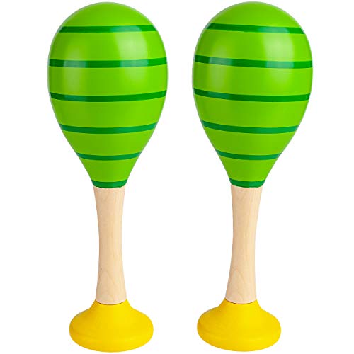 alles-meine.de GmbH Kinder Rasseln/Musikinstrumente Modell & Farbwahl Maracas Rasseln - 2er Set - Holz - grün - Musikintrument/Musik für Baby - Kinder & Erwachsene - Rumb.. von alles-meine.de GmbH