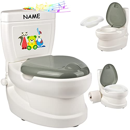alles-meine.de GmbH Kindertoilette/Töpfchen Spülgeräusch + Licht Tierfreunde - inkl. Name mit Wasserspülung Sound - Nachttopf/Babytopf - mit Deckel - weiß - Musik - TOI.. alles-meine.de GmbH Kindertoilette/Töpfchen Spülgeräusch + Licht Tierfreunde - inkl. Name mit Wasserspülung Sound - Nachttopf/Babytopf - mit Deckel - weiß - Musik - TOI.. von alles-meine.de GmbH
