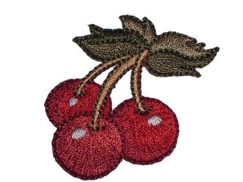 alles-meine.de GmbH Kirsche 4,5 cm * 4,6 cm Bügelbild Aufnäher Applikation Kirschen Frucht Obst von alles-meine.de GmbH