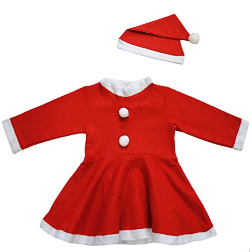 alles-meine.de GmbH Kostüm Weihnachtsfrau/Weihnachtsmann - 6 bis 9 Jahre - Gr. 122-146 - Weihnachtskleid - Mädchen - Wichtelkleid Weihnachtswichtel Karneval/Weihnachten/N.. von alles-meine.de GmbH