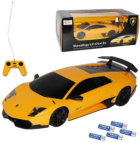 alles-meine.de GmbH Lamborgihini Murcielago LP670-4 SV Coupe Gelb 2001-2010 RC Funkauto - sofort startklar - mit Batterien 1/24 Modell Auto von alles-meine.de GmbH