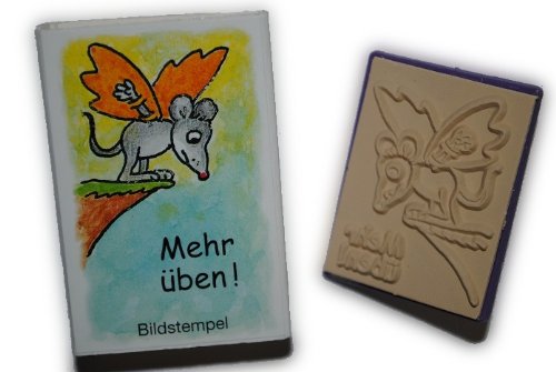 alles-meine.de GmbH Lehrerstempel Stempel Mehr üben ! Maus Fledermaus Tier, Pädagogikstempel von alles-meine.de GmbH