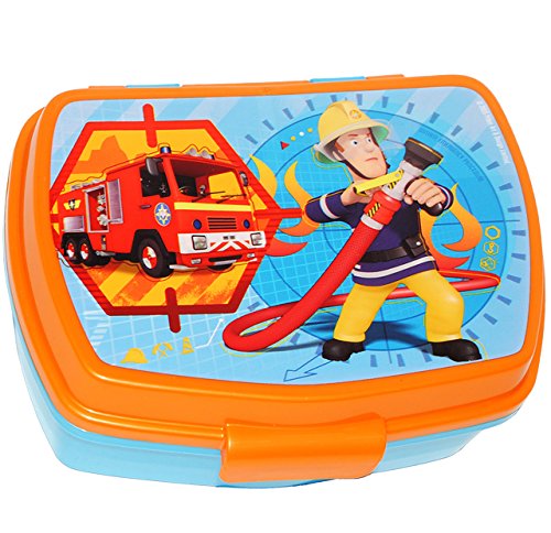 alles-meine.de GmbH Lunchbox/Brotdose - Feuerwehrmann Sam - großes Fach - Brotbüchse Küche Essen - aus Kunststoff - für Jungen - Feuerwehr/Rettung - Feuerwehren Löschen -.. von alles-meine.de GmbH