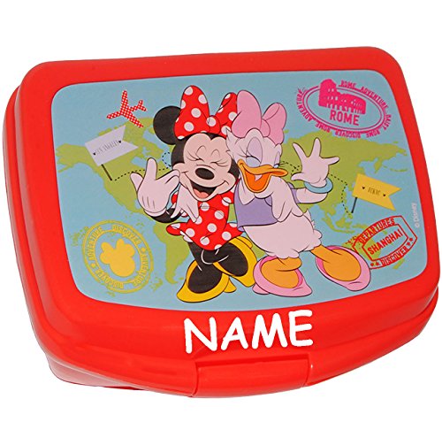 alles-meine.de GmbH Lunchbox/Brotdose - Minnie Mouse & Daisy - incl. Name - großes Fach - SUPERLEICHT - Brotbüchse Küche Essen - aus Kunststoff - für Mädchen - Kinder - VES.. von alles-meine.de GmbH