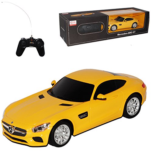 alles-meine.de GmbH Mercedes-B AMG GT S Coupe Gelb Sportwagen Ab 2014 RC Funkauto 1/24 Modell Auto mit individiuellem Wunschkennzeichen von alles-meine.de GmbH