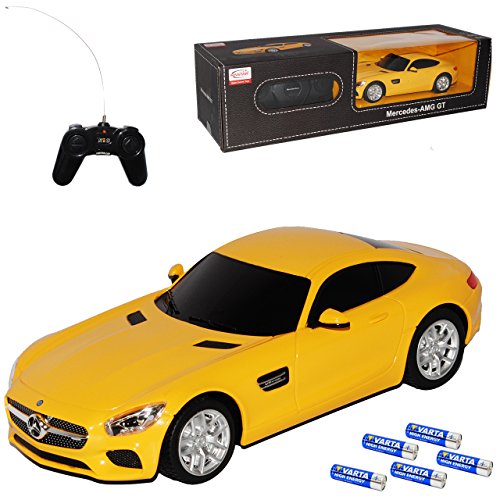 alles-meine.de GmbH Mercedes-B AMG GT S Coupe Gelb Sportwagen Ab 2014 RC Funkauto - sofort startklar - mit Batterien 1/24 Modell Auto mit individiuellem Wunschkennzeichen von alles-meine.de GmbH