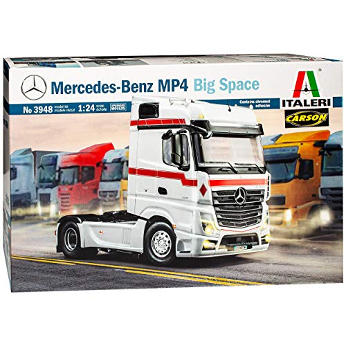 alles-meine.de GmbH Mercedes-B Actros MP4 Big Space 2. Generation Ab 2011 Zugmaschine LKW 3935 Kit Bausatz 1/24 Italieri Modell Auto mit individiuellem Wunschkennzeichen von alles-meine.de GmbH