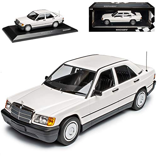 alles-meine.de GmbH Mercedes-B C-Klasse 190E W201 Limousine Weiss 1982-1993 limitiert 1 von 702 1/18 Minichamps Modell Auto mit individiuellem Wunschkennzeichen von alles-meine.de GmbH