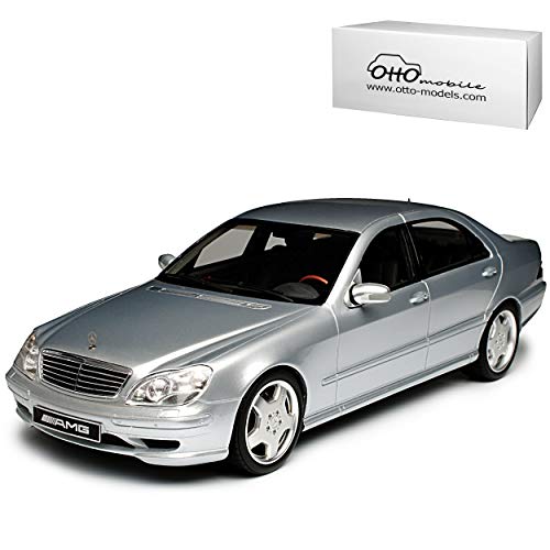 alles-meine.de GmbH Mercedes-B S-Klasse S55 AMG W220 Limousine Silber 1998-2005 Nr 292 1/18 Otto Modell Auto mit individiuellem Wunschkennzeichen von alles-meine.de GmbH