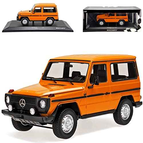 alles-meine.de GmbH Mercedes-B G-Klasse SWB W460 3 Türer Orange Urmodell 1. Generation 1979-1990 1/18 Minichamps Modell Auto mit individiuellem Wunschkennzeichen von alles-meine.de GmbH