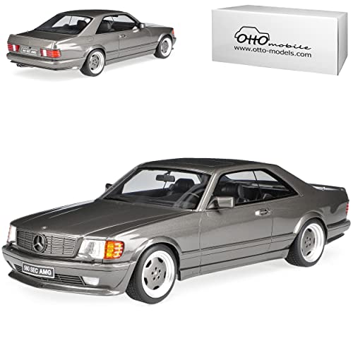 alles-meine.de GmbH Mercedes-Benz S-Klasse W126 Coupe Grau 560 SEC AMG 1979-1991 Nr 823 1/18 Otto Modell Auto mit individiuellem Wunschkennzeichen von alles-meine.de GmbH