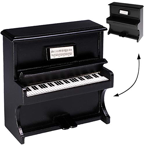 alles-meine.de GmbH Miniatur Klavier - Holz - schwarz - Maßstab 1:12 - Puppenhaus - Piano aufklappbar - Pianino - Musikinstrument Musik Instrument - Pianoforte Tasteninstrume.. von alles-meine.de GmbH