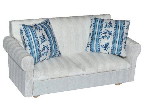 alles-meine.de GmbH Miniatur Sofa/Couch mit 2 Kissen - für Puppenstube Maßstab 1:12 - Puppenhaus Puppenhausmöbel/Sessel Wohnzimmer Klein - erste Wohnung alles-meine.de GmbH Miniatur Sofa/Couch mit 2 Kissen - für Puppenstube Maßstab 1:12 - Puppenhaus Puppenhausmöbel/Sessel Wohnzimmer Klein - erste Wohnung von alles-meine.de GmbH