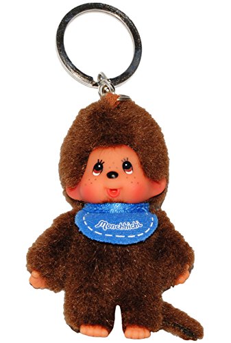 alles-meine.de GmbH Monchhichi - Anhänger/Schlüsselanhänger - Junge mit Lätzchen - blau - Schlüsselring & Dekofigur - Hänger - Aufhänger - Taschenanhänger - Plüschtier/Ku.. von alles-meine.de GmbH