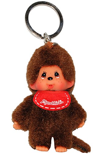 alles-meine.de GmbH Monchhichi - Anhänger/Schlüsselanhänger - Junge mit Lätzchen - rot - Schlüsselring & Dekofigur - Hänger - Aufhänger - Taschenanhänger - Plüschtier/Kus.. von alles-meine.de GmbH