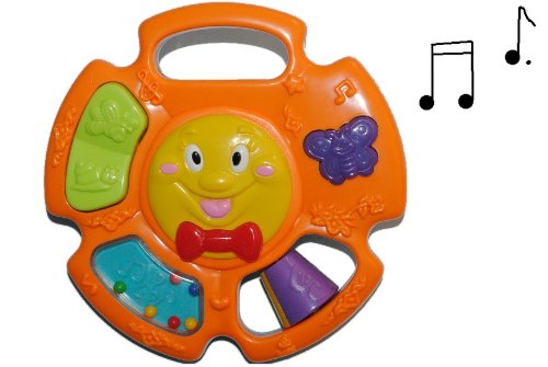 alles-meine.de GmbH Musik Blume mit Melody + Rassel Sound Greifling Kunststoff Baby Motorik Tiere Tier Musikspielzeug von alles-meine.de GmbH