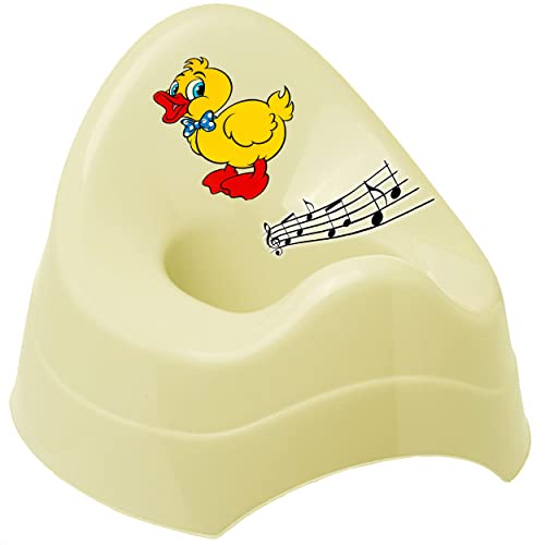 alles-meine.de GmbH Musik & Sound - Töpfchen/Nachttopf/Babytopf - beige - Creme Tiere - Ente Bieco - Melody - mit großer Lehne + Spritzschutz - Babytöpfchen/Kindertopf .. von alles-meine.de GmbH