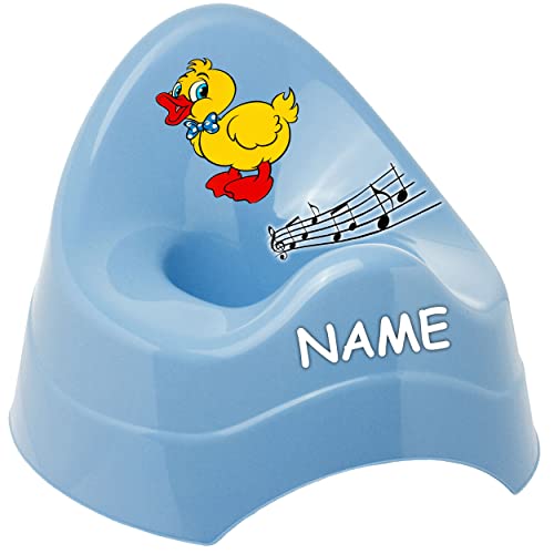 alles-meine.de GmbH Musik & Sound - Töpfchen/Nachttopf/Babytopf - blau Tiere - Ente inkl. Name - Bieco - Melody - mit großer Lehne + Spritzschutz - Babytöpfchen/Kindert.. von alles-meine.de GmbH