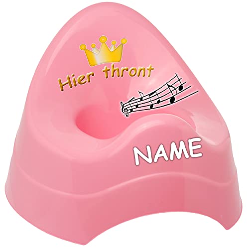 alles-meine.de GmbH Musik & Sound - Töpfchen/Nachttopf/Babytopf - rosa - pink Hier thront inkl. Name - Bieco - Melody - mit großer Lehne + Spritzschutz - Babytöpfchen/K.. von alles-meine.de GmbH