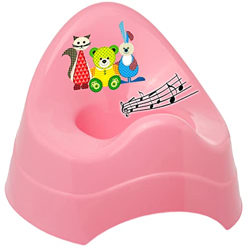 alles-meine.de GmbH Musik & Sound - Töpfchen/Nachttopf/Babytopf - rosa - pink Tiere - Teddy - Katze - Hase Bieco - Melody - mit großer Lehne + Spritzschutz - Babytöpfchen.. von alles-meine.de GmbH