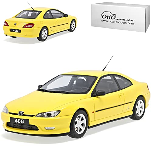 alles-meine.de GmbH Peugeot 406 Coupe Gelb 1995-2005 Nr 897 1/18 Otto Modell Auto mit individiuellem Wunschkennzeichen von alles-meine.de GmbH